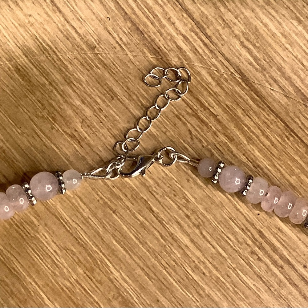 Beaded necklace for her handmade rose Quartz amethyst necklace empath - Picture 2 of 5